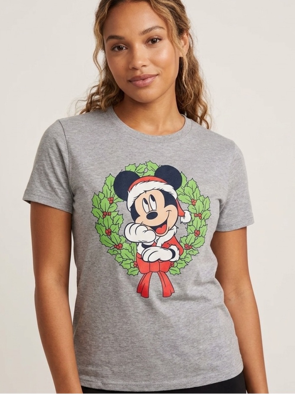 Disney Heather Gray Mickey Mouse Tee